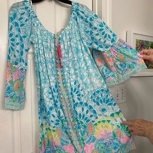Dress, Lilly Pulitzer, size L, blue, fliows.